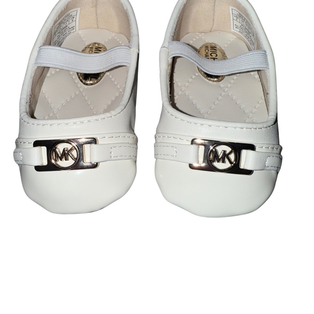 Michael Kors Girls' Baby Nyomi Cap-Toe Ballet Crib Shoes (Infant) size 2 NEW